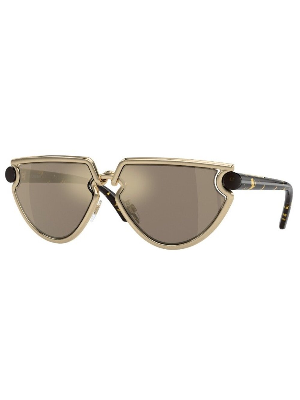 Burberry 0BE3152-11095A Light Gold- Brown Mirror Lense Women's Sunglasses- NEW